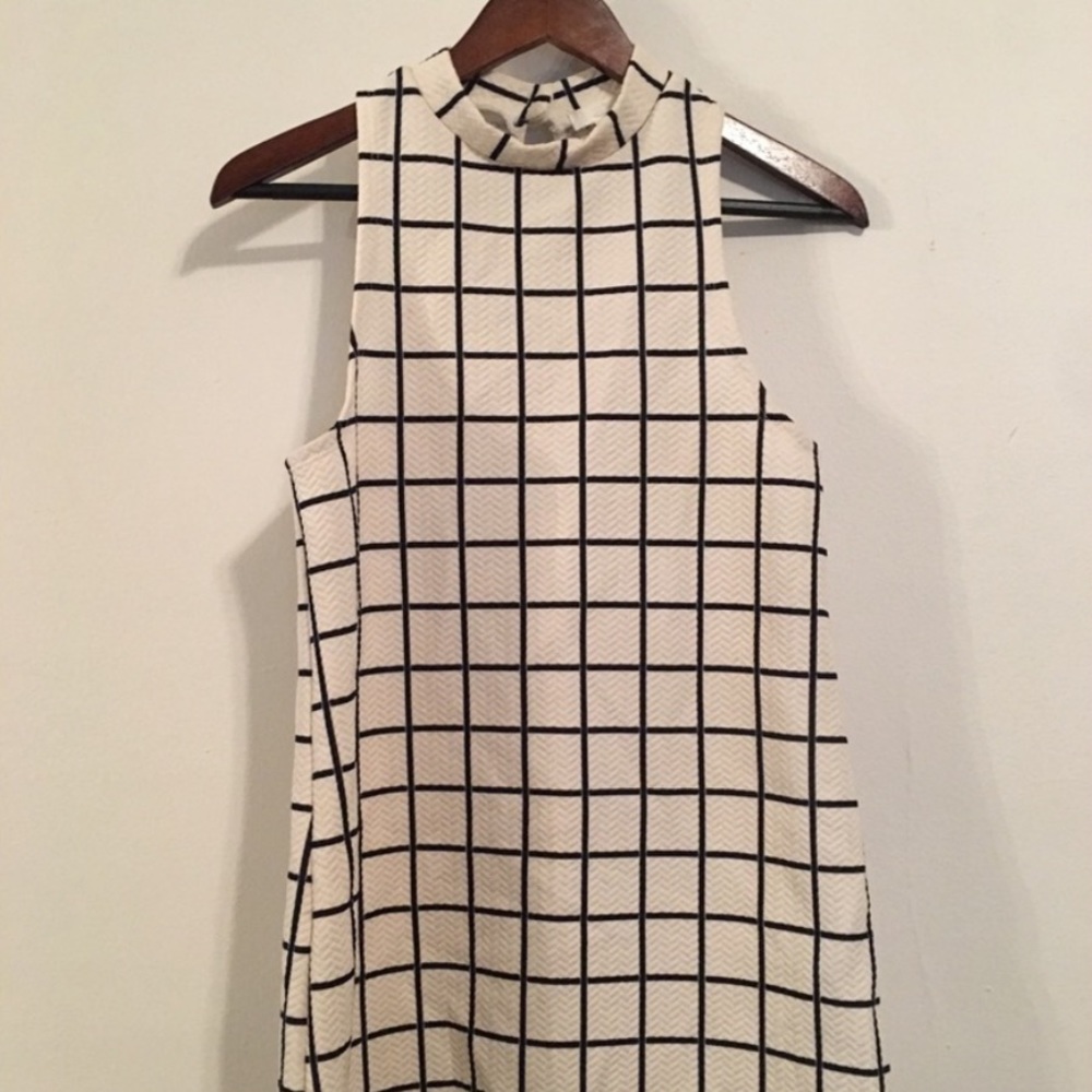 Mod Check hippie mini dress / top Size S